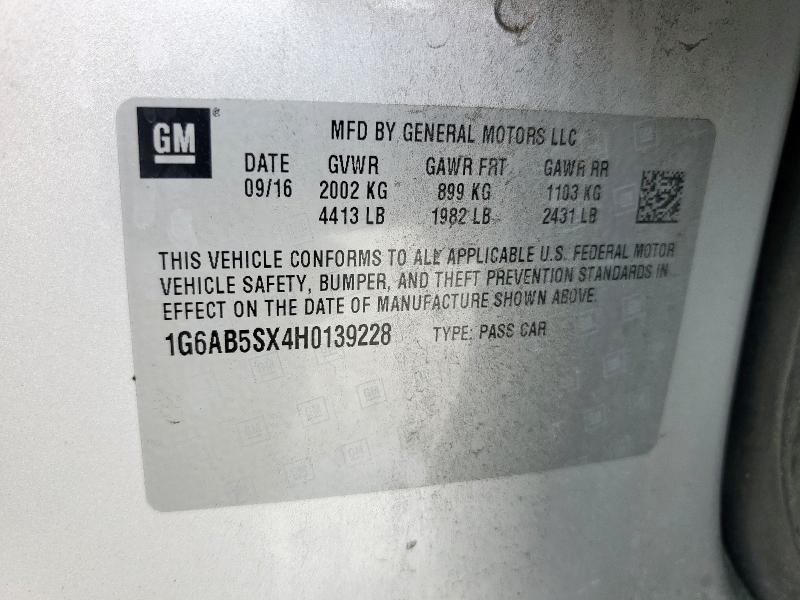 2017 CADILLAC ATS LUXURY 1G6AB5SX4H0139228