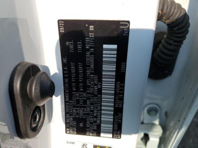 2022 TOYOTA COROLLA CR 7MUAAABG1NV033438