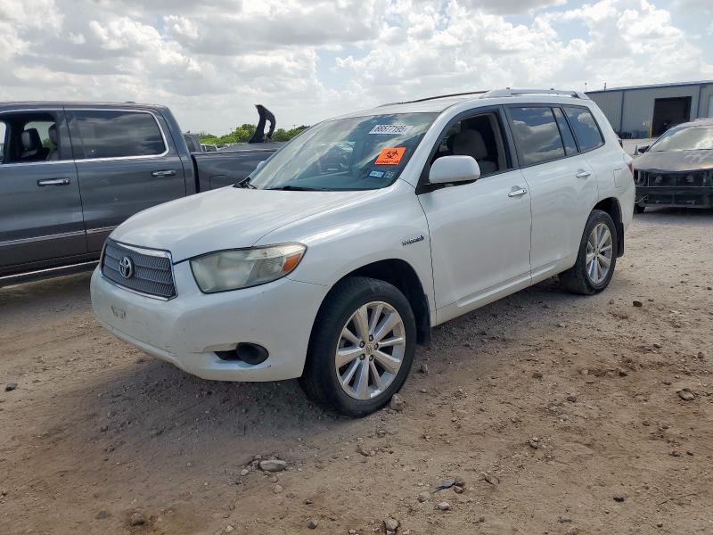 TOYOTA HIGHLANDER 2008 white 4dr spor hybrid engine JTEEW41A082006816 photo #1