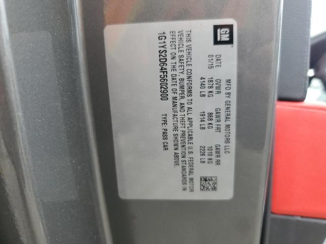 2015 CHEVROLET CORVETTE Z 1G1YS2D64F5602900