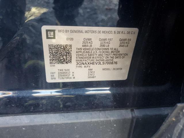 2020 CHEVROLET EQUINOX LS 3GNAXHEV3LS700876
