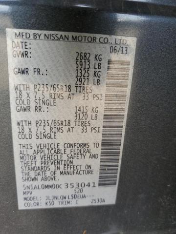2013 INFINITI JX35 - 5N1AL0MM0DC353041