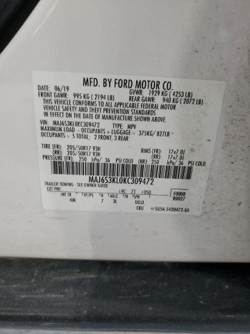 2019 FORD ECOSPORT T MAJ6S3KL0KC309472