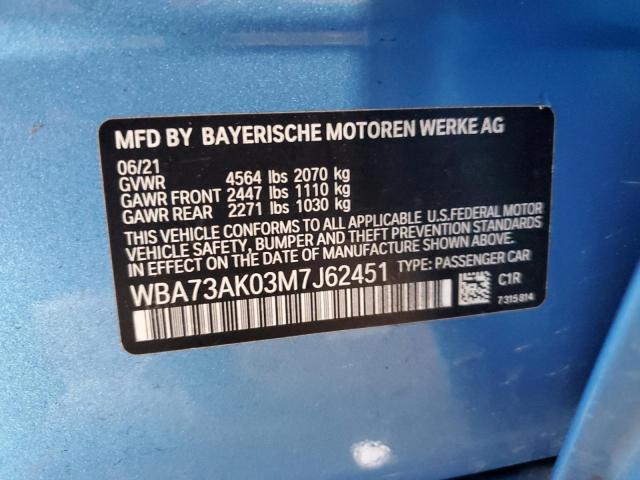 2021 BMW 228XI WBA73AK03M7J62451