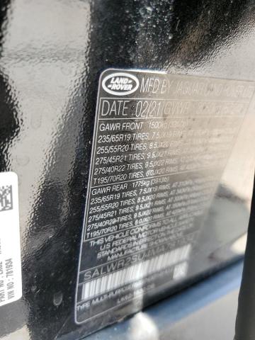 2021 LAND ROVER RANGE ROVE SALWR2SU4MA781934