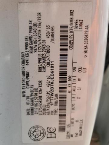 2018 FORD F250 SUPER 1FT7W2BT0JEB61811
