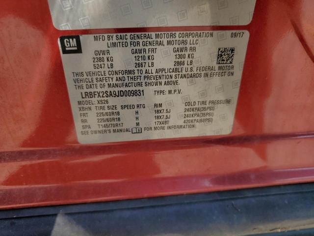 2018 BUICK ENVISION E LRBFX2SA9JD009831