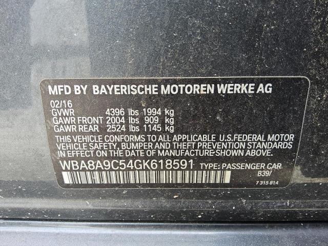 2016 BMW 320 I WBA8A9C54GK618591
