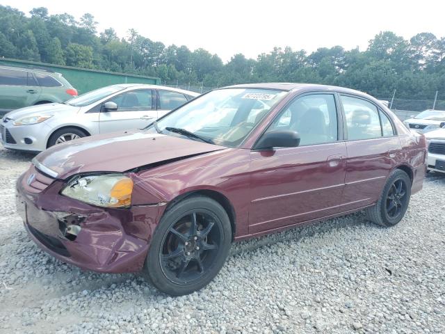 HONDA CIVIC EX 2003 maroon sedan 4d gas 1HGES26873L013762 photo #1
