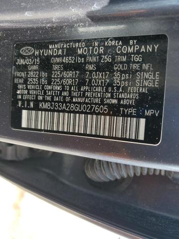 2016 HYUNDAI TUCSON LIM KM8J33A28GU027605