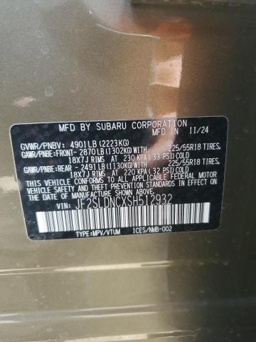 2025 SUBARU FORESTER L JF2SLDNCXSH512932