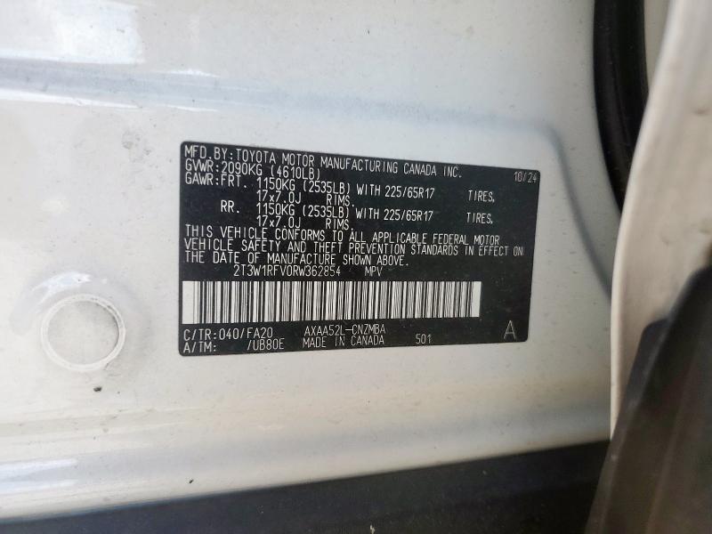 2024 TOYOTA RAV4 XLE 2T3W1RFV0RW362854