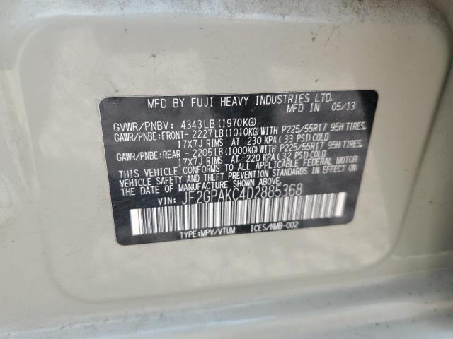 2013 SUBARU XV CROSSTR - JF2GPAKC4D2885368