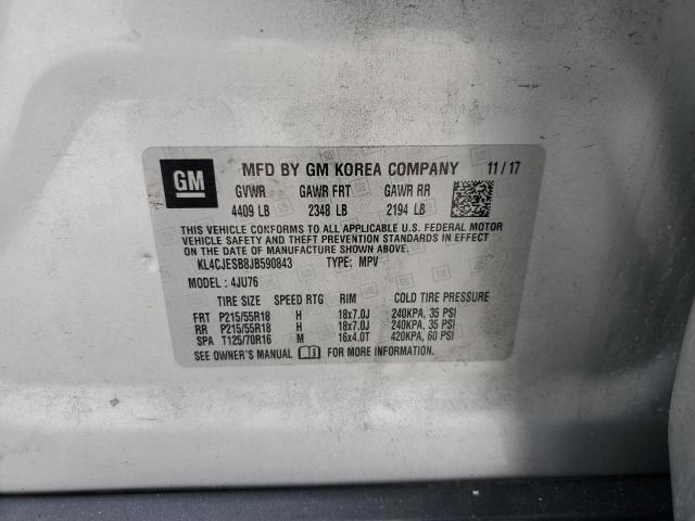 2018 BUICK ENCORE PRE KL4CJESB8JB590843