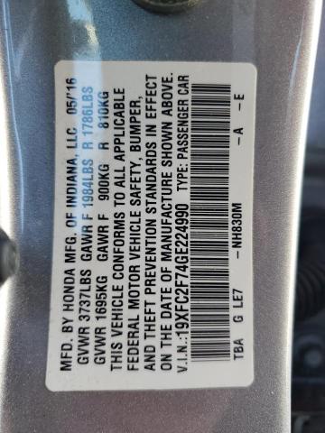 2016 HONDA CIVIC EX - 19XFC2F74GE224990