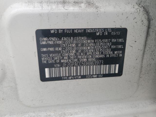 2013 SUBARU XV CROSSTR - JF2GPACC5DH863973