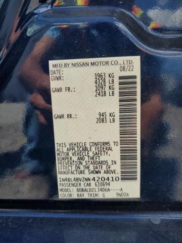 2022 NISSAN ALTIMA S 1N4BL4BV2NN420410