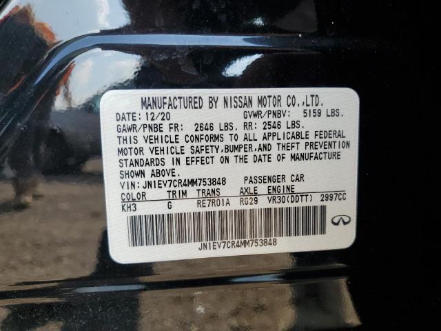 2021 INFINITI Q50 SENSOR JN1EV7CR4MM753848