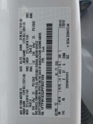 2023 FORD F150 SUPERCREW - 1FTFW1E52PFB57359