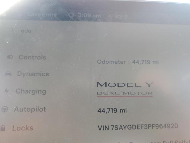2023 TESLA MODEL Y 7SAYGDEF3PF964920