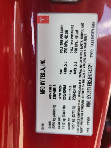 2018 TESLA MODEL 3 5YJ3E1EB2JF094321