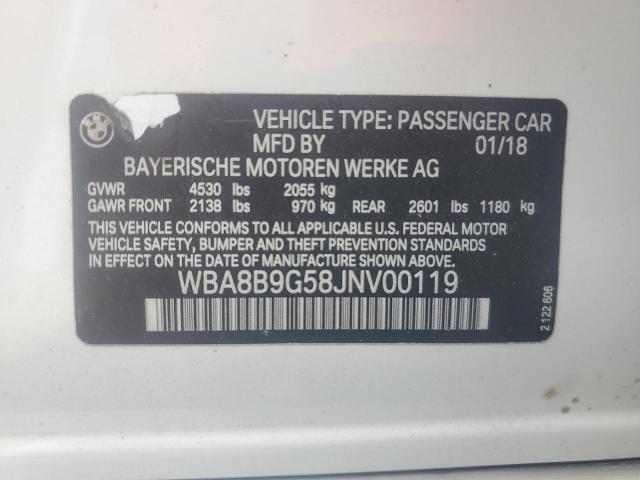 2018 BMW 330 I WBA8B9G58JNV00119