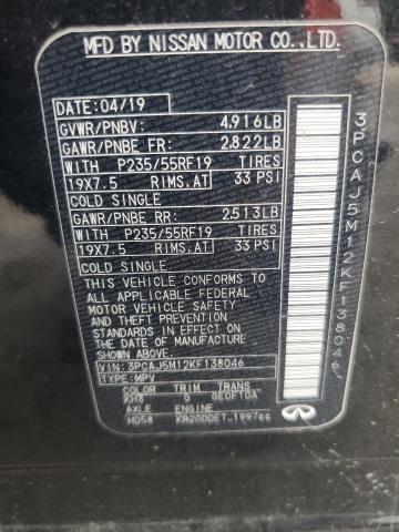 2019 INFINITI QX50 ESSEN 3PCAJ5M12KF138046