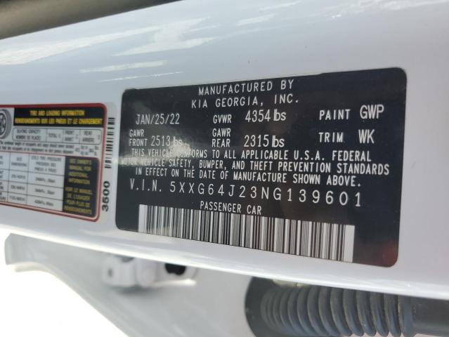 2022 KIA K5 GT LINE 5XXG64J23NG139601