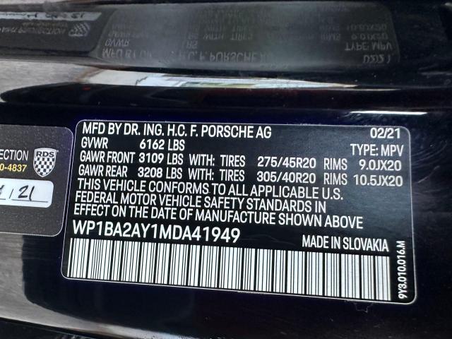 2021 PORSCHE CAYENNE CO WP1BA2AY1MDA41949