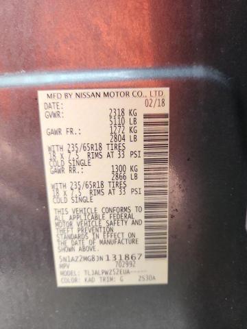 2018 NISSAN MURANO S - 5N1AZ2MG8JN131867
