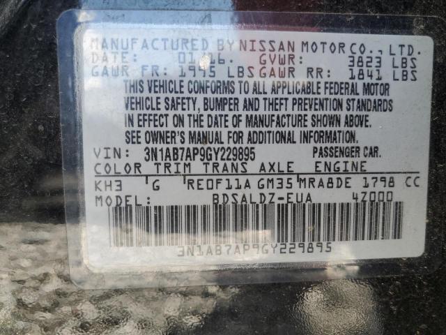 2016 NISSAN SENTRA S - 3N1AB7AP9GY229895