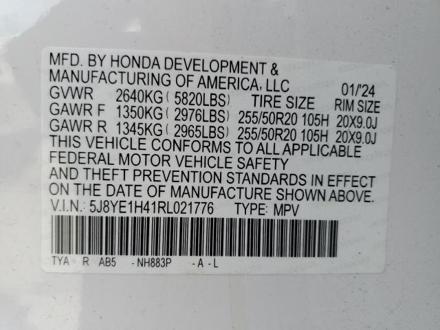 2024 ACURA MDX TECHNO 5J8YE1H41RL021776