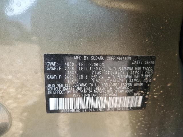 2020 SUBARU OUTBACK LI 4S4BTANC6L3270504