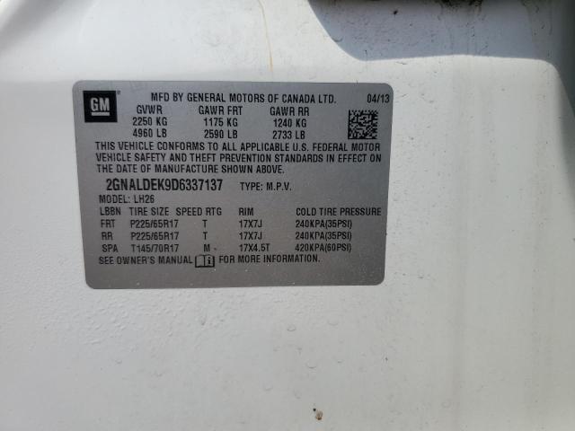 2013 CHEVROLET EQUINOX LT - 2GNALDEK9D6337137