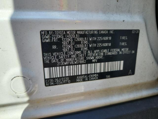 2020 TOYOTA RAV4 XSE - 2T3EWRFV8LW078862