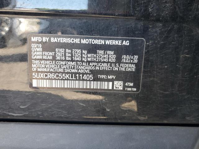 2019 BMW X5 XDRIVE4 5UXCR6C55KLL11405