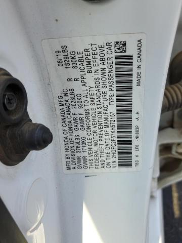 2019 HONDA CIVIC LX 2HGFC2F67KH572157