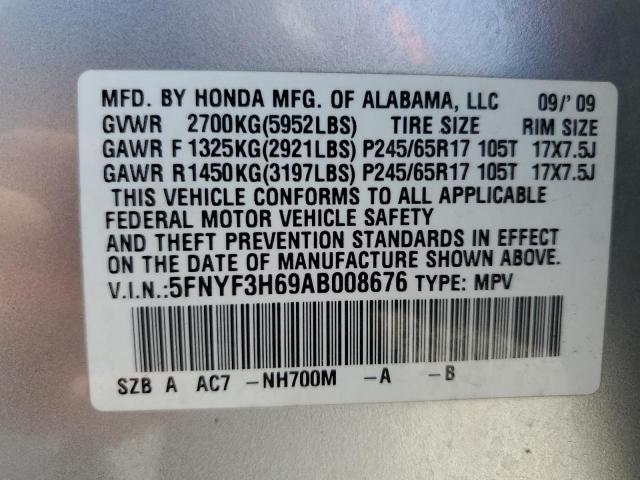 2010 HONDA PILOT EXL - 5FNYF3H69AB008676