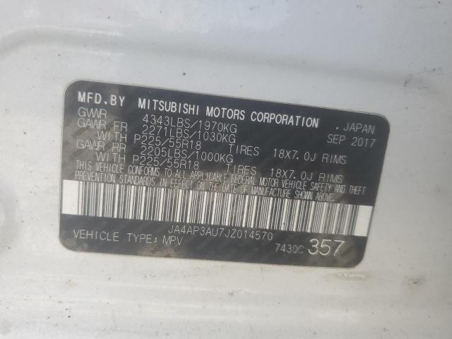 2018 MITSUBISHI OUTLANDER JA4AP3AU7JZ014570