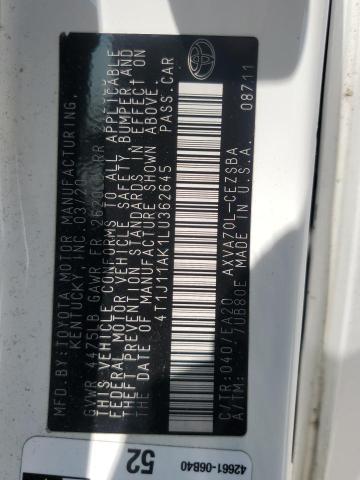 2020 TOYOTA CAMRY SE - 4T1J11AK1LU362645