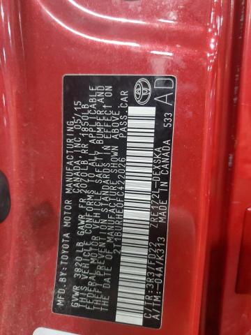 2015 TOYOTA COROLLA S 2T1BURHE0FC422026
