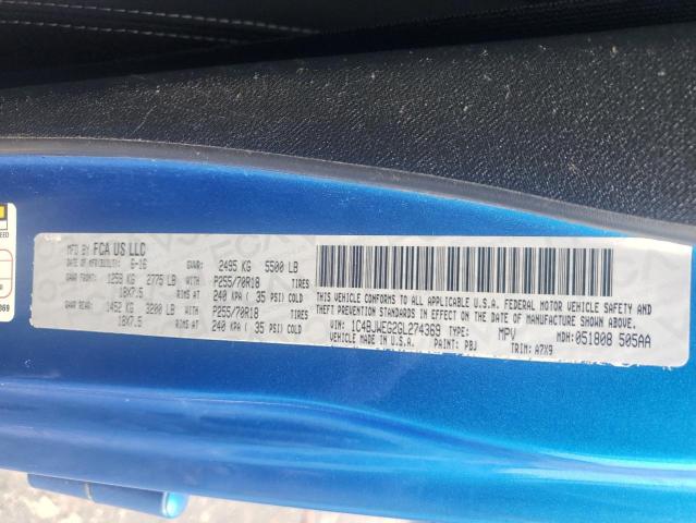 2016 JEEP WRANGLER U 1C4BJWEG2GL274369