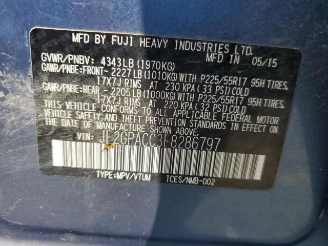 2015 SUBARU XV CROSSTR JF2GPACC3F8286797