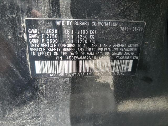 2022 SUBARU LEGACY LIMITED 4S3BWAM62N3024849