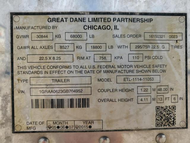 2016 GREAT DANE UNKNOWN #3259614397