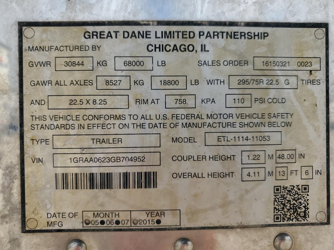 Lot #3259614397 2016 GREAT DANE UNKNOWN