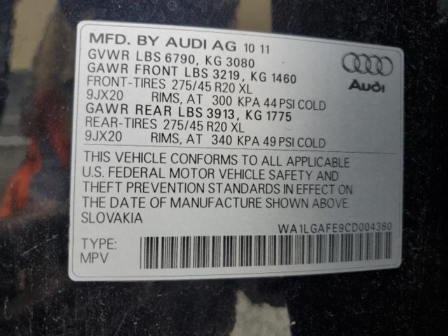 2012 AUDI Q7 PREMIUM - WA1LGAFE9CD004380