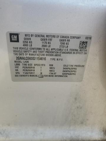2016 CHEVROLET EQUINOX LT - 2GNALCEKXG1154616