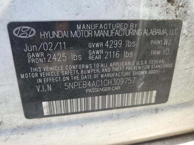 2012 HYUNDAI SONATA GLS - 5NPEB4AC1CH309757