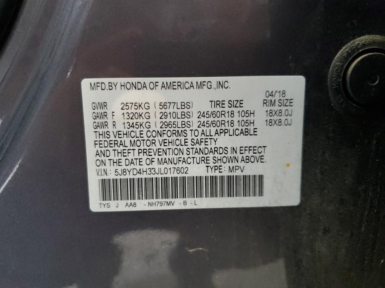 Acura Mdx 2018